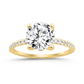 LADIES RING 2 1/4CT ROUND DIAMOND 14K YELLOW GOLD (CENTER STONE ROUND DIAMOND 2CT )